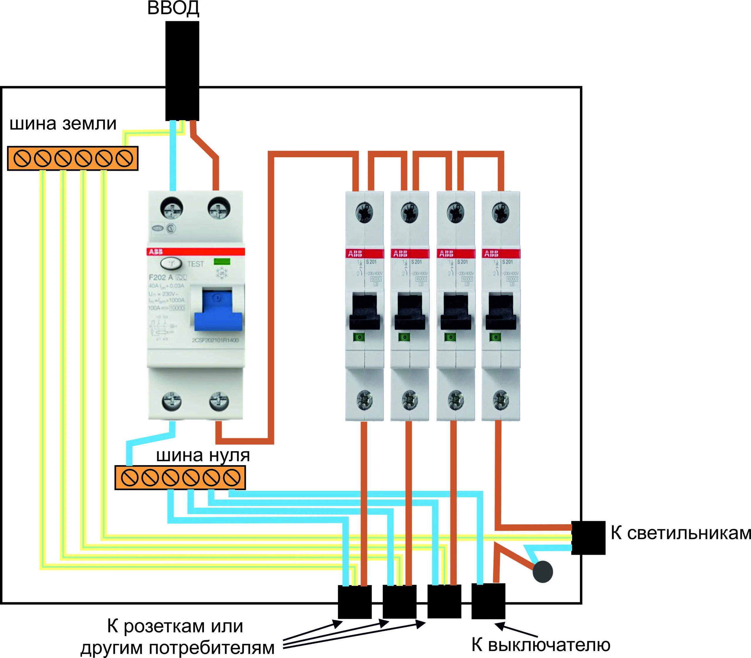Правильное подключение нуля в параллели Как добавить автомат в щиток