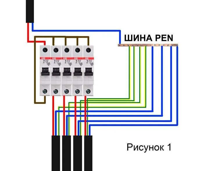 Правильное подключение нуля в параллели Разделение pen проводника фото - DelaDom.ru