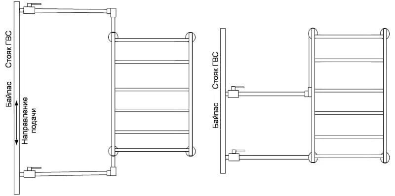 Правильное подключение полотенцесушителя с боковым подключением Как правильно подключить водяной полотенцесушитель в квартире