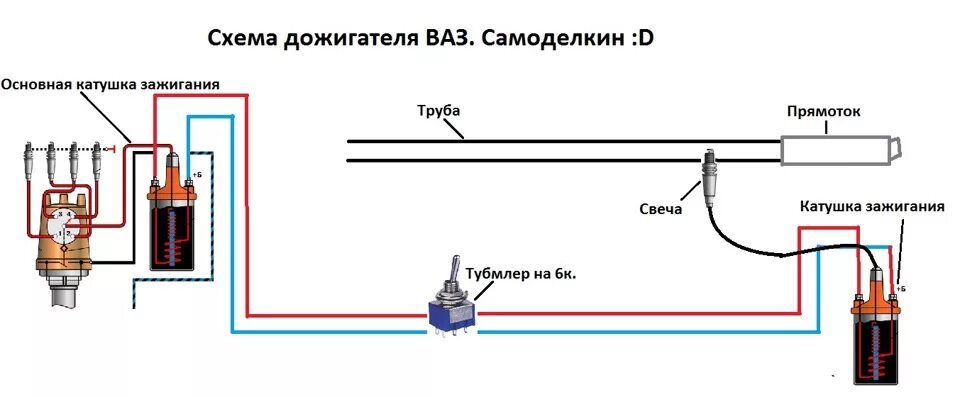 Правильное подключение проводов катушки зажигания Схема дожигателя Ваз! - DRIVE2