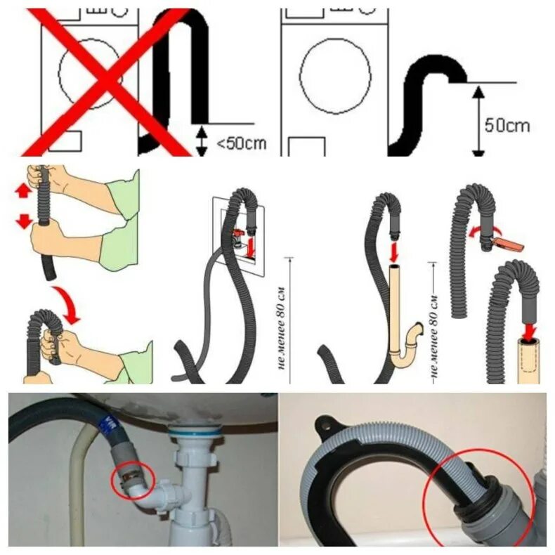Правильное подключение шланга стиральной машины Как правильно установить слив стиральной машины фото, видео - 38rosta.ru