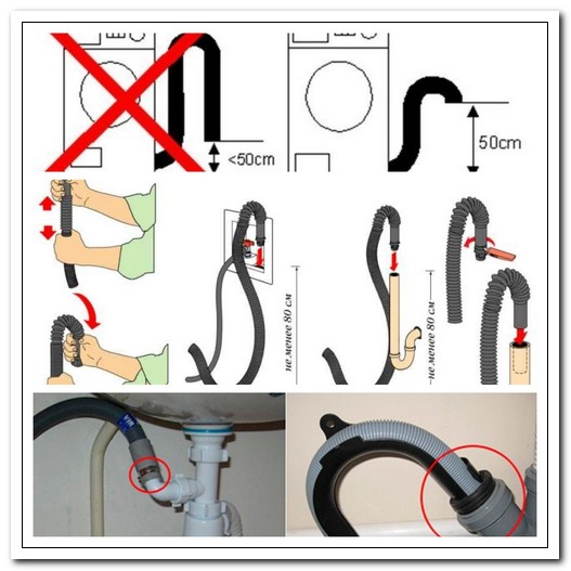 Правильное подключение слива стиральной Установка и подключение стиральной машины своими руками