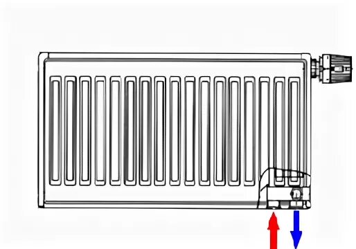 Правильное подключение стального радиатора Радиатор стальной Buderus VK-Profil 11 (нижнее подключение) высота 500