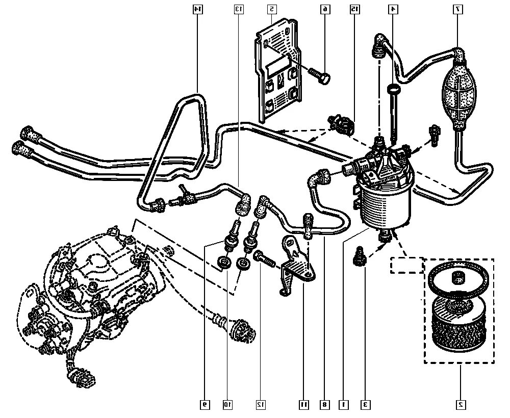 Правильное подключение топливного фильтра дизельного двигателя к9к Неисправности топливной системы рено дастер дизель LkbAuto.ru