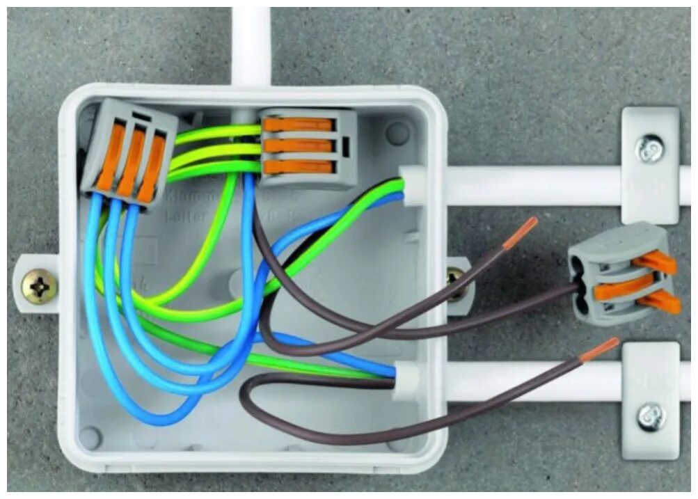 Правильное соединение проводов в распределительной коробке способы Быстрозажимной клеммник, аналог WAGO, 2-проводная клемма (набор 100 шт.) - купит