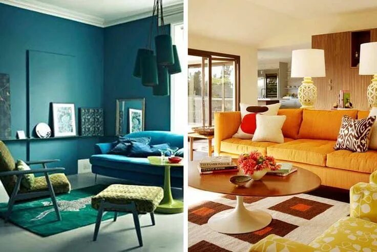 Правильные цвета в интерьере These are analogous color schemes because the colors in each room are so similar