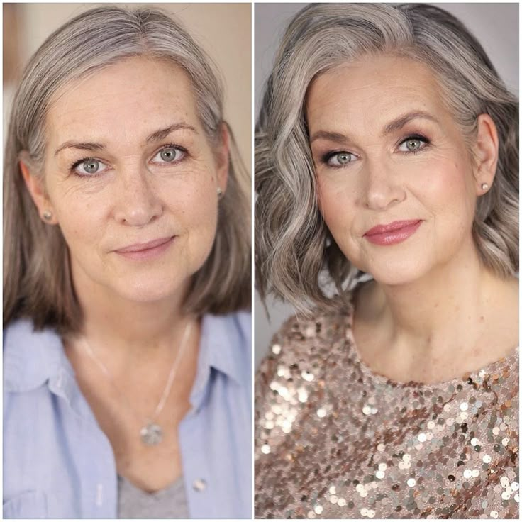 Правильный макияж для женщины 50 лет Before & After Gallery Mother of the bride hair, Mother of bride makeup, Wedding