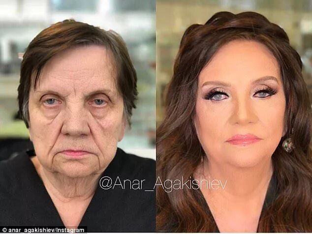 Правильный макияж для женщины 50 лет Make up artist shaves decades off his clients' ages Makeup for older women, Make