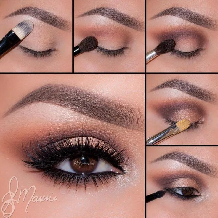 Правильный макияж глаз Ely Marino - Using the Anastasia #Amrezy palette - 1.Apply "Vanilla" onto the br