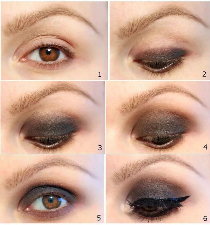 Правильный макияж глаз с нависшим #Eyemakeup Smokey eye makeup steps, Smokey eye makeup, Wedding eye makeup