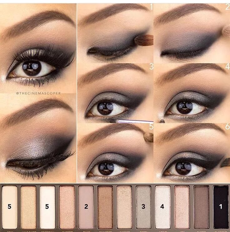 Правильный макияж глаз тенями Pin by Pineappliciouss on ლლColour Me Prettyლლ Smokey eye makeup, Eyeshadow tuto