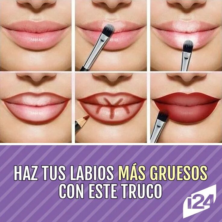 Правильный макияж губ Si funciona, tienes que intentarlo. Contorno de labios, Maquillaje de labios, Ma