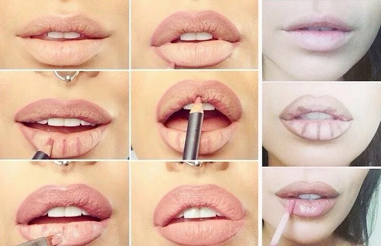 Правильный макияж губ Pin von Ariba Aamir auf Lips Lippenstift tricks, Lippen und Natürliches makeup