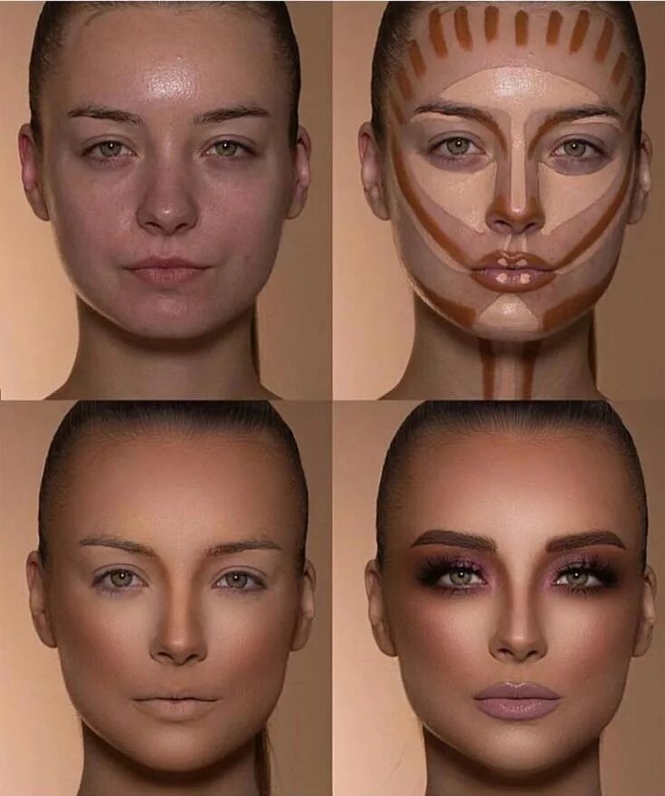 Правильный макияж лица Yess or no? Follow for more @makeuppsy @makeuppsy Contour makeup, Pinterest make