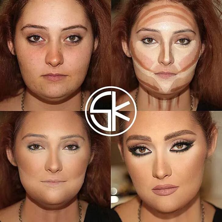 Правильный макияж лица фото Te impresionarán estas imágenes que muestran cómo cambia el rostro con maquillaj