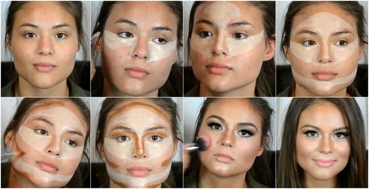 Правильный макияж лица пошагово видео A step-by-step guide to highlighting and contouring Schminkprodukte für anfänger