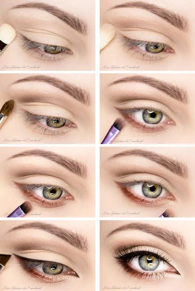 Правильный макияж пошагово на каждый день Makijaż dzienny jesienny Maquiagem olhos, Coisas de maquiagem, Tutorial de maqui