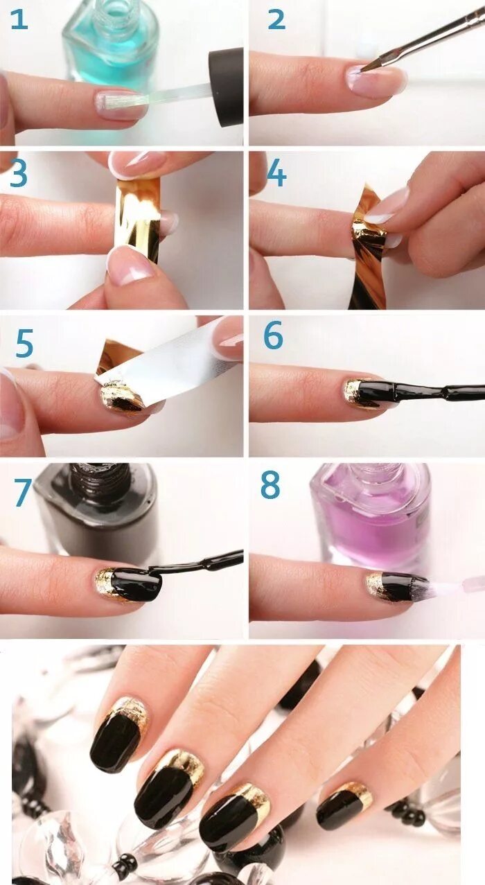 Правильный маникюр в домашних условиях фото How to make a french manicure in color? Tips and ideas for perfect nails - Mode 