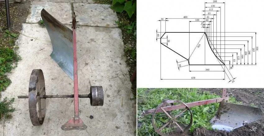 Правильный самодельный плуг для мотоблока Плуг для квадроцикла своими руками, Чертеж, Видео