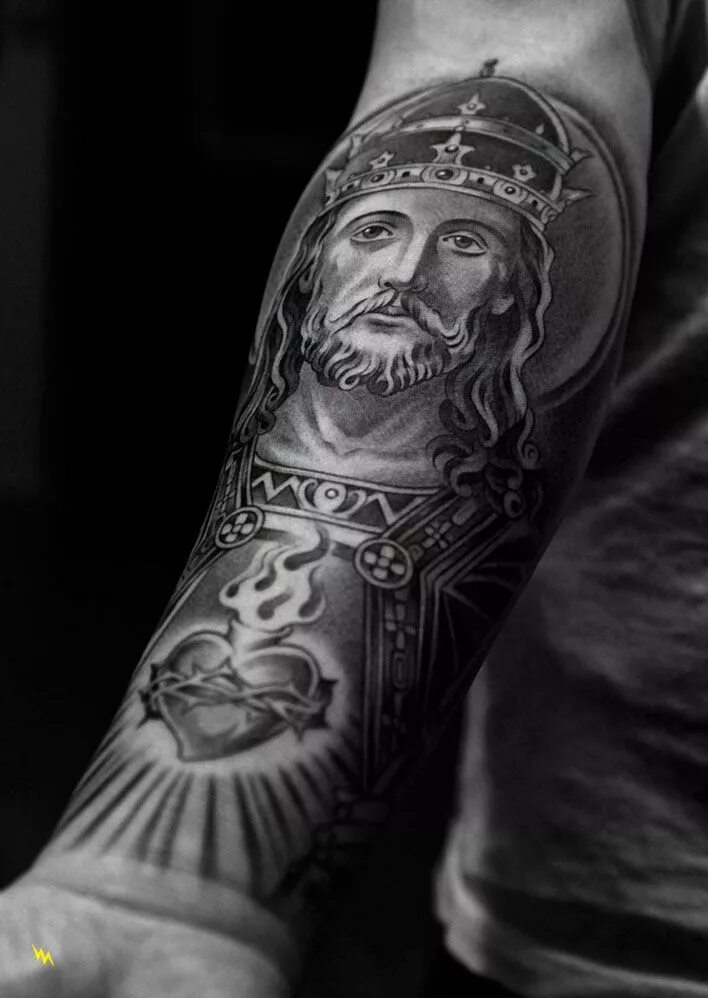 Православное тату фото Pin by Lena Katanakhova on Тату Sacred heart tattoos, Jesus tattoo, Jesus tattoo