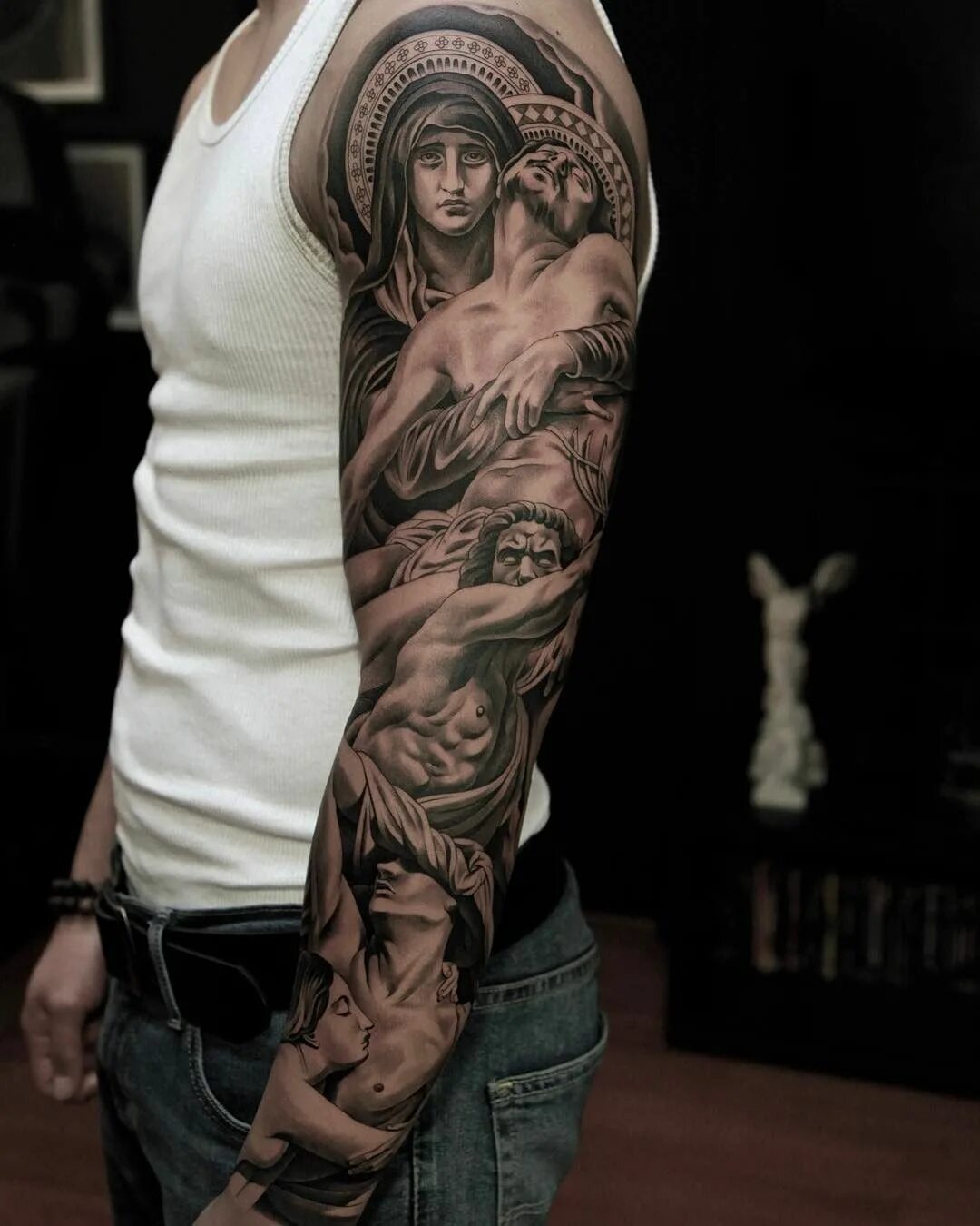 Православное тату фото archive continuum Best sleeve tattoos, Black and grey tattoos, Sleeve tattoos