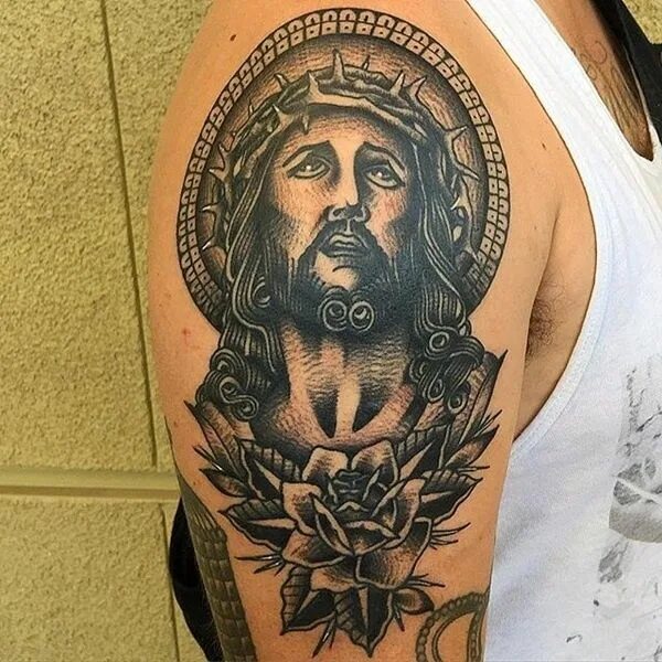 Православное тату фото The 110 Best Christian Tattoos for Men Improb Christ tattoo, Jesus christ tattoo