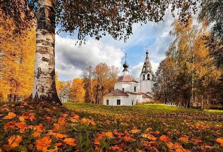 Православный храм осенью фото Воскресенское Новоиерусалимское подворье. Запись со стены. Пейзажи, Живописные п