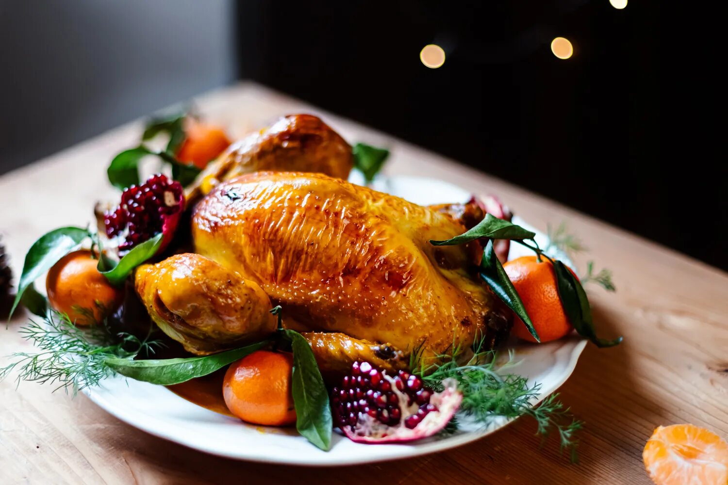 Праздничная курица фото Holiday Saffron Roast Chicken, Stuffed with Herbs & Pomegranate Molasses - Wine4