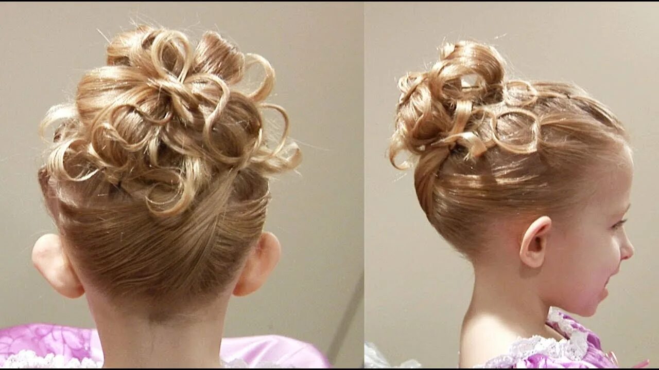 Праздничная прическа для девочки на средние Cute Chain Updo // Princess Hairstyle // Cute Girls Hairstyles - YouTube