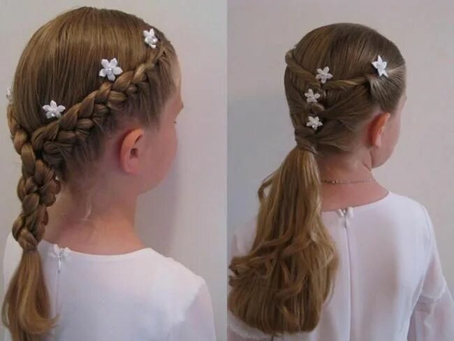 Праздничная прическа для девочки в школу Cheerleading hairstyles, Haircuts for long hair, Hair styles