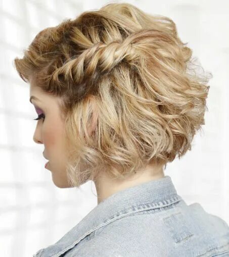 Праздничная прическа на каре Fashionable Medium Hairstyles for 2024 - Pretty Designs Braids for short hair, T