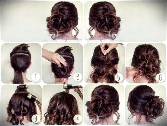 Праздничная прическа своими руками на средние Short and medium hairstyles: beautiful ideas! Acconciature capelli medi, Capelli