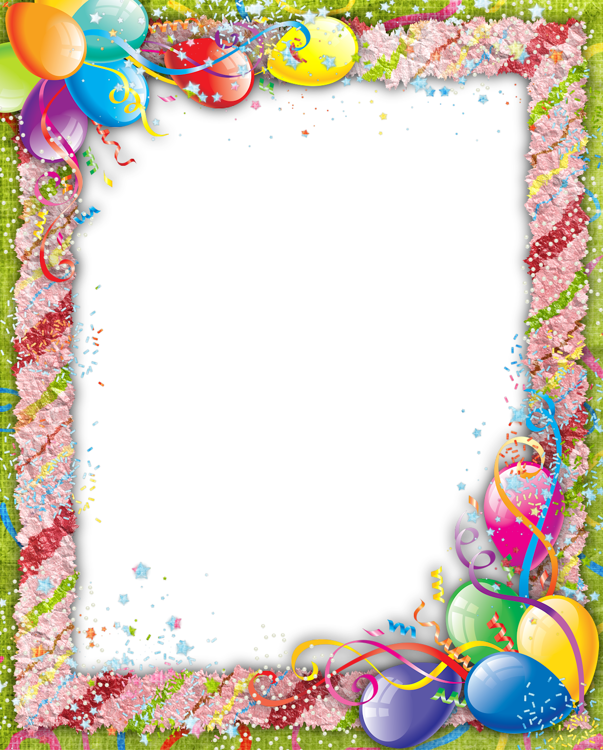 Праздничная рамка для фото Transparent Birthday PNG Frame ล ก โ ป ง, ภ า พ ส ข ส น ต ว น เ ก ด, ก ร อ บ ร ป