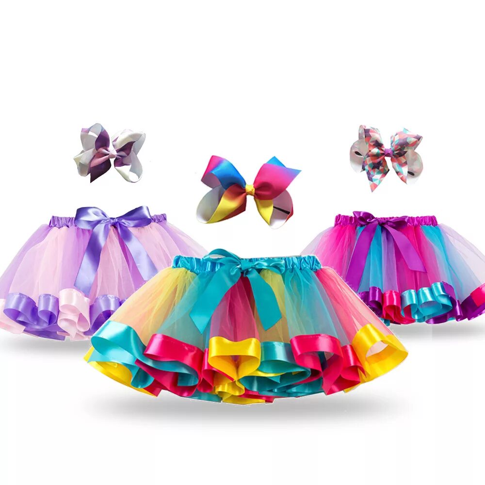 Праздничная юбка фото Rainbow Tutu Skirt Girl Unicorn Skirt Girl Unicorn Tutu Girl Pettiskirt Clothes 