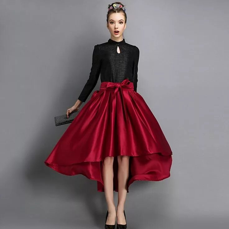 Праздничная юбка фото Bella Pollera color Burdeo Fashion, Womens skirt, Vintage skirt