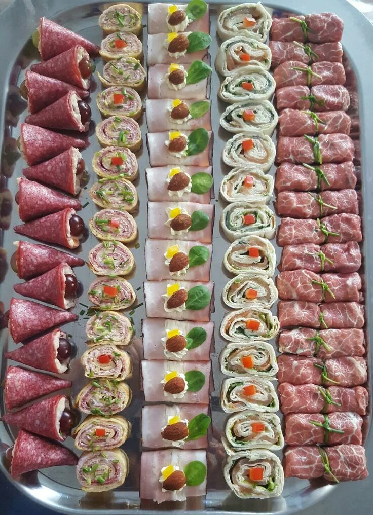 Праздничная закуска фото рецепты пошагово Pin on saladas Food presentation, Food platters, Food