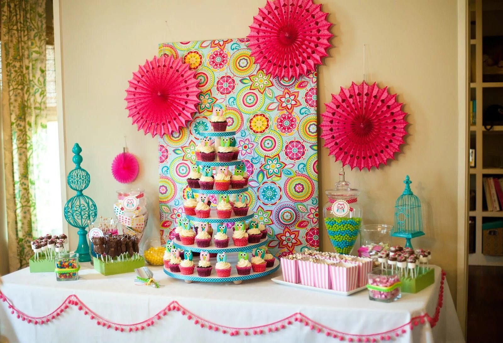 Праздничное оформление детского дня рождения Owl Theme First Birthday. Lauren Haddox Design $35 Owl birthday parties, Owl the