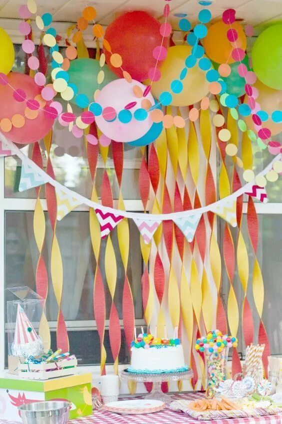 Праздничное оформление детского дня рождения My Favorite Party Decor Items ConfettiStyle Party decorations, Birthday party de