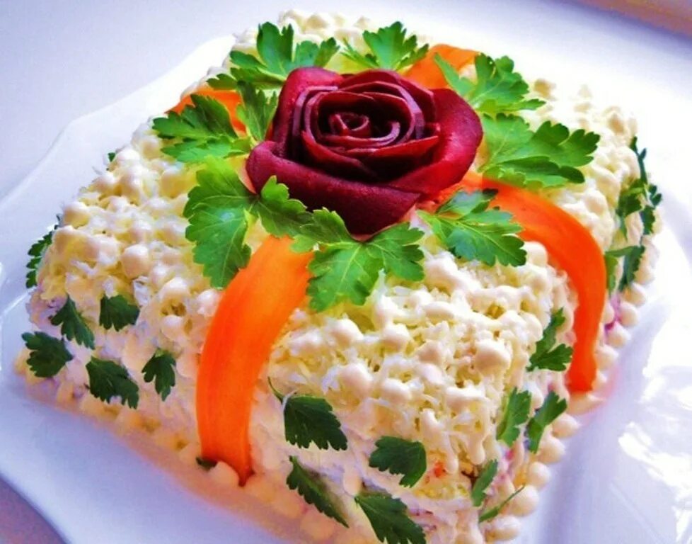 САЛАТЫ - Сайт gotovimpr! Food garnishes, Food, European dishes