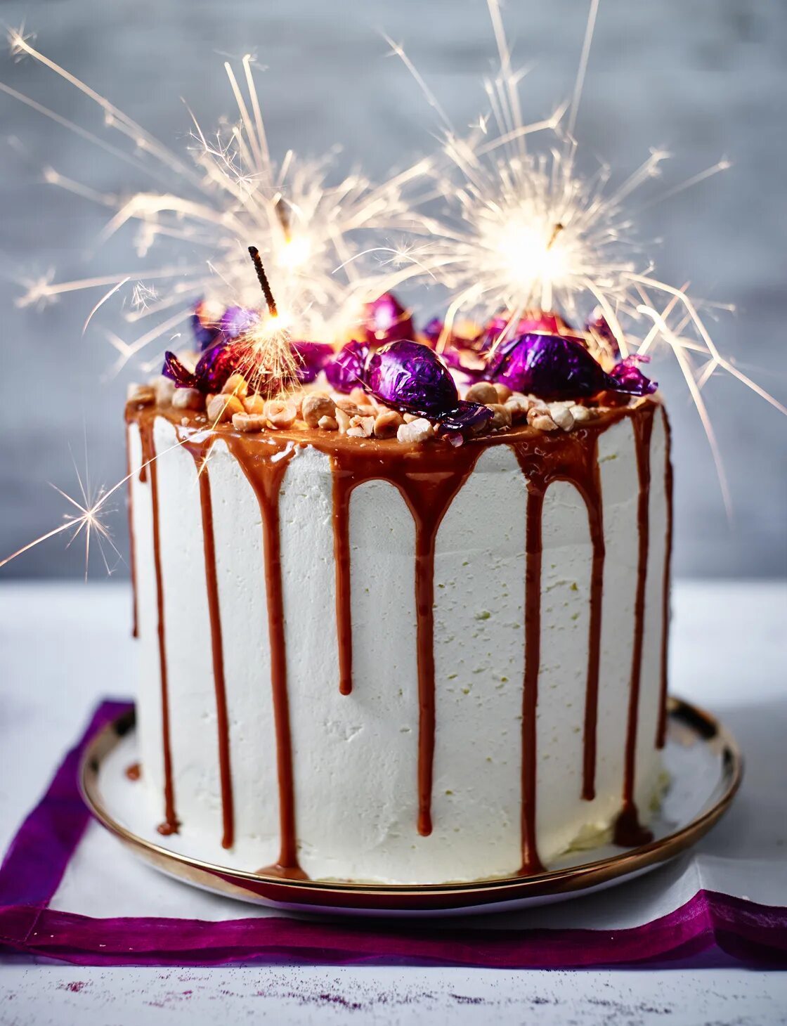 Праздничное торта день рождения фото Quality Street cake Sainsbury`s Magazine