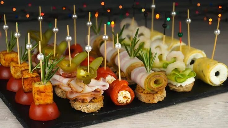 Праздничные канапе фото КАНАПЕ на Новый год 2021 6 НОВИНОК на Новогодний стол! - YouTube Catering ideas 