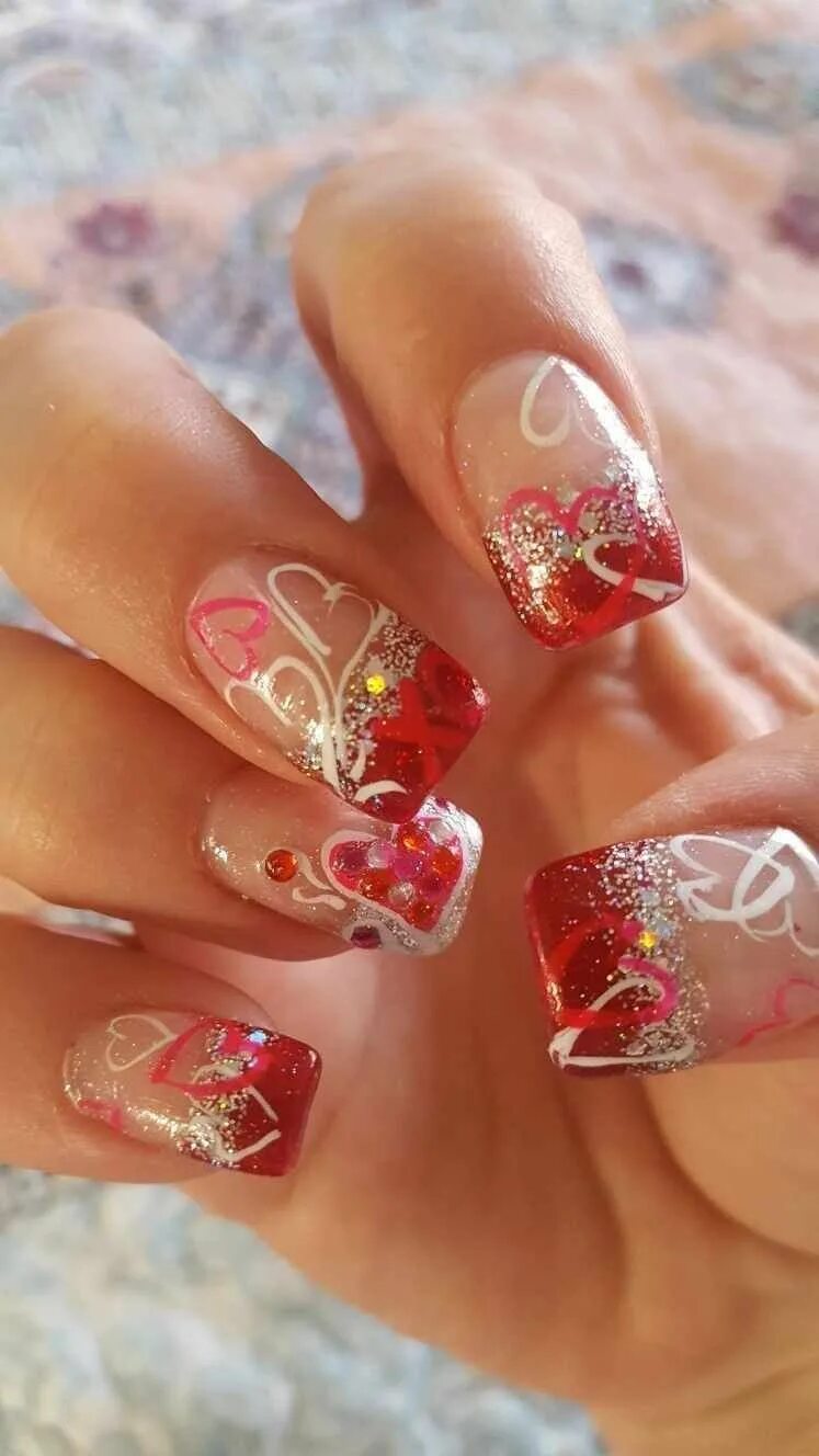 Праздничные ногти фото Valentine Nails 35 Most Creative DIY Valentine Nail Art You Will Love in 2022 Na