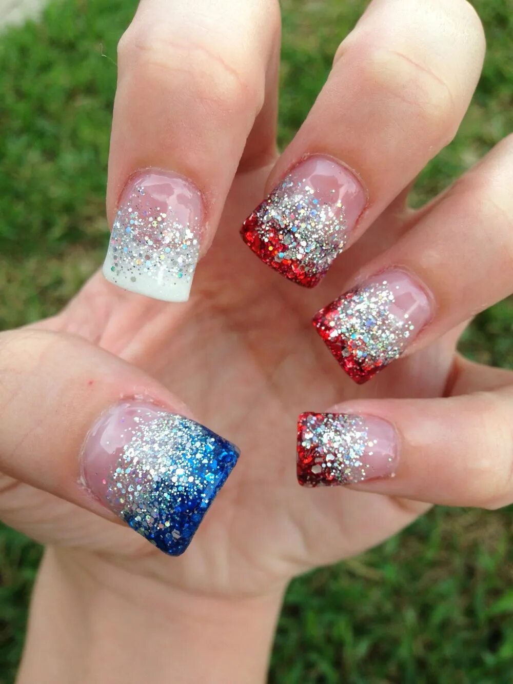 Праздничные ногти фото My 4th of July nails July nails, Patriotic nails, 4th of july nails