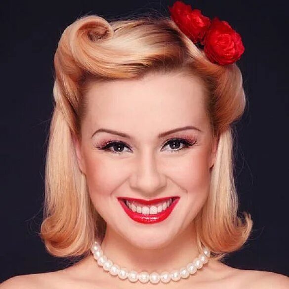 Праздничные прически 50 лет vintage 1950's old hollywood hairstyles - Google Search 50s hairstyles, Retro ha