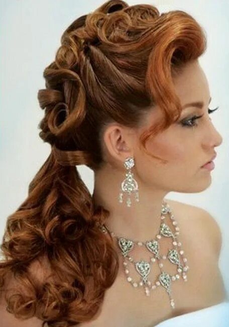 Праздничные прически на длинные волосы Love it Hair Curly wedding hair, Wedding hairstyles for long hair, Long hair sty