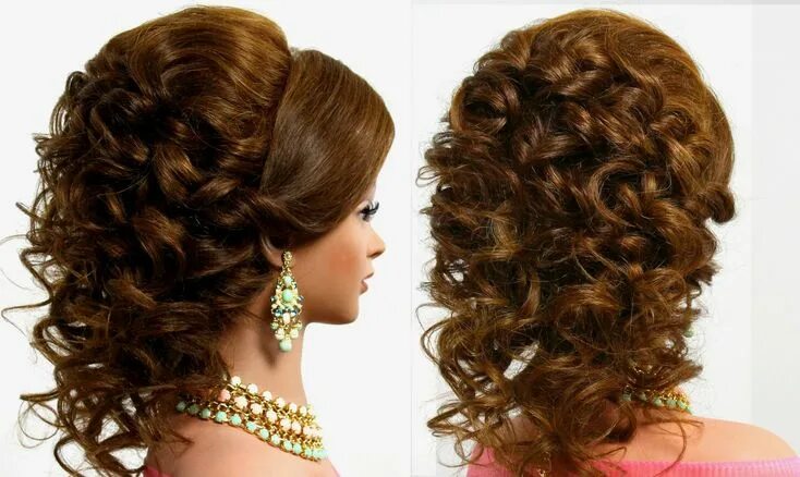 Праздничные прически на длинные волосы для женщин Arabic wedding hairstyle for medium long hair Bridesmaid hair, Long hair styles,