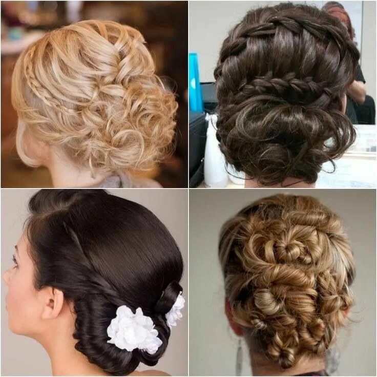 Праздничные прически на средние для женщин Peinados Hair styles, Elegant updo, Evening hairstyles