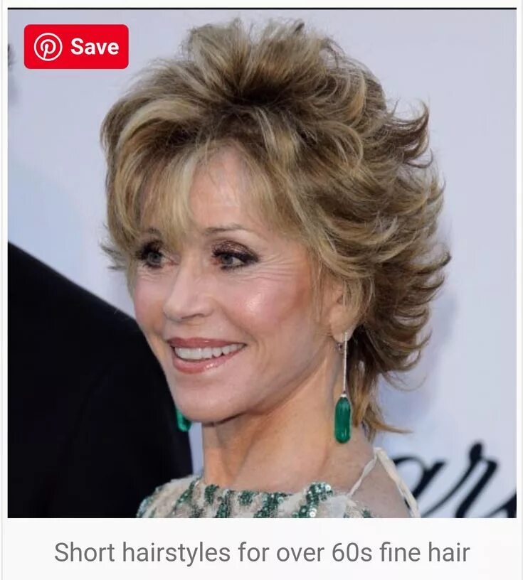 Праздничные прически женщин 50 лет Pin on Jane fonda hairstyles Over 60 hairstyles, Short hair styles, Fine hair