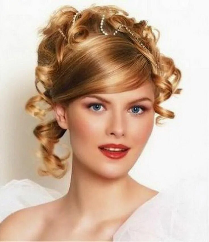 Праздничные укладки волос фото Short wedding hair, Short hair styles, Hair styles