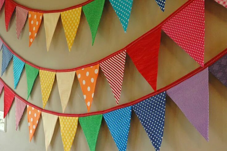 Праздничные украшения своими руками фото READY to SHIP Reusable Fabric Bunting, Banner, Pennant, Flag, Garland, Photo Pro